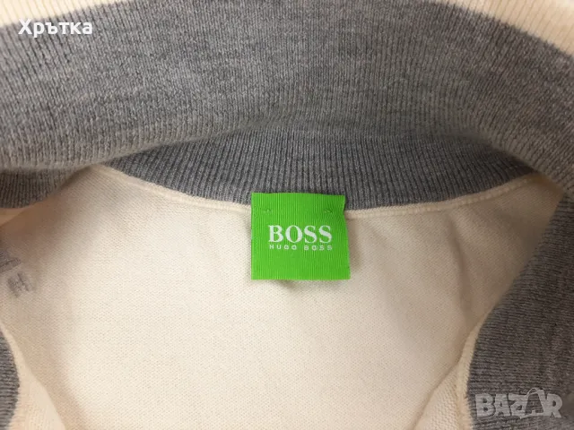 Hugo Boss Zarney Pro - Оригинален мъжки пуловер с цип р-р L, снимка 10 - Пуловери - 49188939