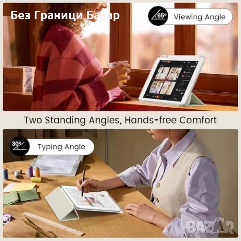 Нов Тънък удароустойчив калъф iPad 10.2 с tri-fold стойка кейс таблет Айпад, снимка 7 - Калъфи, кейсове - 54100464