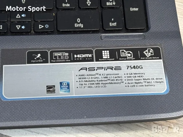 Лаптоп Acer 4RAM/500GB/17.3Инчa., снимка 5 - Лаптопи за дома - 49918633