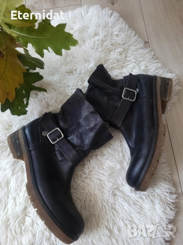 Черни боти ЕСТЕСТВЕНА кожа TOMMY HILFIGER 