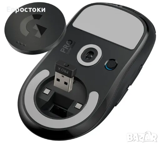 Безжична геймърска мишка Logitech G PRO X SUPERLIGHT, ултра лека, HERO 25K сензор, 25 400 DPI, снимка 2 - Клавиатури и мишки - 48241063