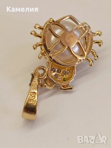 Златна висулка с брилианти , снимка 12 - Колиета, медальони, синджири - 54108330