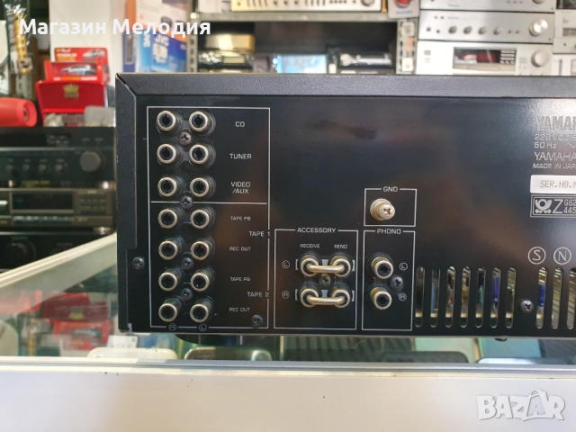 Усилвател Yamaha AX-540 Две по 110 вата на 4 ома. В отлично техническо и визуално състояние., снимка 8 - Ресийвъри, усилватели, смесителни пултове - 48903672