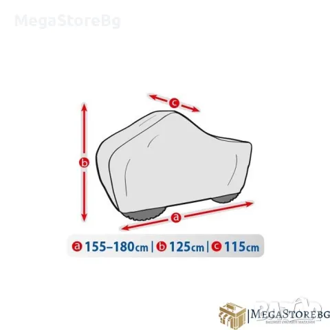 Висококачествено покривало Kegel серия Basic размер M quad сиво за ATV, снимка 4 - Аксесоари и консумативи - 47782962