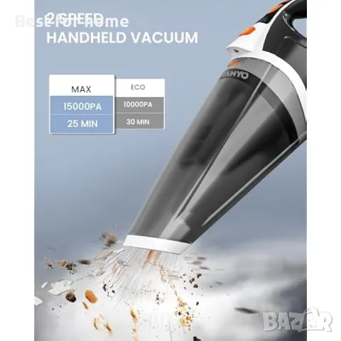 TANYO Ръчна безжична акумулаторна прахосмукачка  5 в 1 - 120W , снимка 4 - Прахосмукачки - 50231663