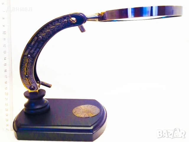 Луксозна настолна лупа X5 – Бронз и масивно дърво | Винтидж колекционерски аксесоар, снимка 4 - Подаръци за мъже - 53610302