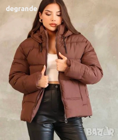 Дамско яке в Кафяво и Черно 