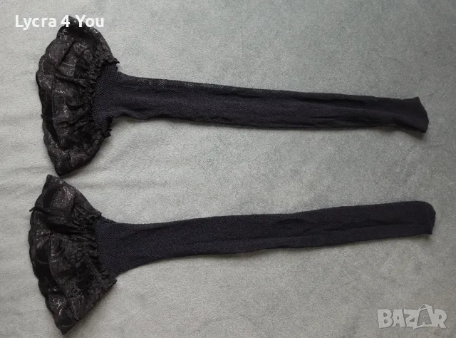 М черни мрежести чорапи със силикон, снимка 6 - Бельо - 50382502