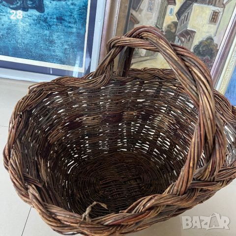 Винтидж плетена кошница голяма, снимка 4 - Декорация за дома - 46345856