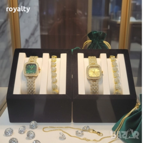 Елегантен дамски часовник с гривна – решение за подарък и ежедневен блясък, снимка 5 - Дамски - 52122400