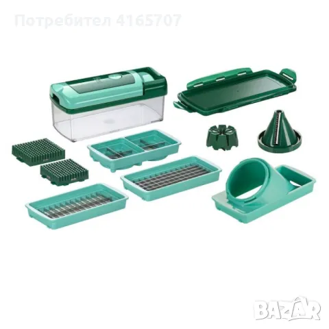 Оригинално немско мултифункционално кухненско ренде Nicer Dicer 12 в 1, снимка 9 - Други стоки за дома - 48950287