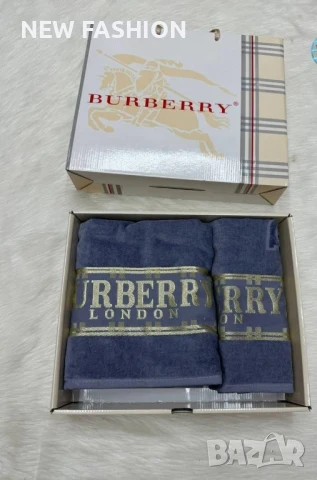 Памучни Хавлии -2бр с Кутия ✨ BURBERRY , снимка 2 - Хавлиени кърпи - 51171003