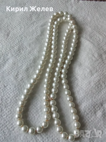 Колие с бели перли 52714, снимка 3 - Колиета, медальони, синджири - 52866320