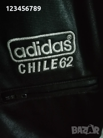 Adidas Chile 62 Originals Black/Silver Trefoil оригинално горнище мъжко размер S vintage , снимка 5 - Спортни дрехи, екипи - 53509594
