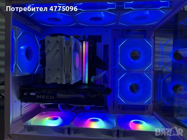 Розов геймърски компютър Ryzen 5600/RX6600/16 Ram/256 ssd/500 hdd/600W, снимка 3 - Геймърски - 53945805