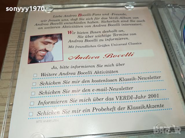 ANDREA BOCELLI VERDI CD-MADE IN GERMANY 1204241102, снимка 14 - CD дискове - 45234085