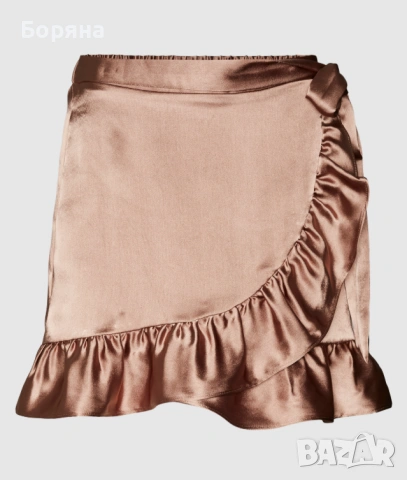 Aware by Vero Moda нова сатенирана пола с къдръчка, снимка 6 - Поли - 54080222