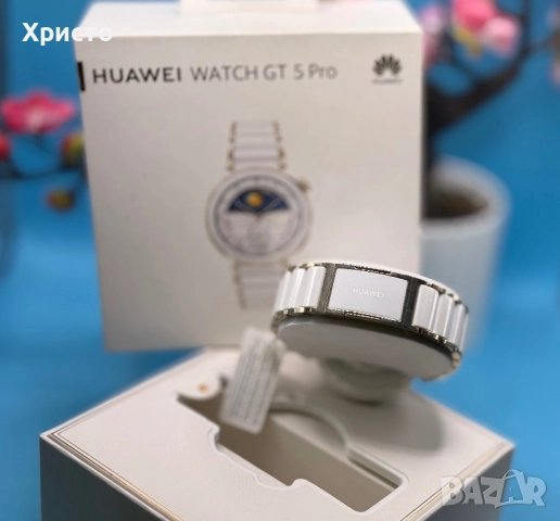НОВ!!! Смарт часовник Huawei Watch GT 5 Pro, 42mm, White Ceramic, снимка 3 - Смарт часовници - 52794524