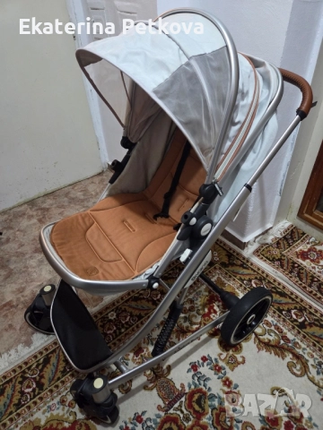Kikka Boo - Бебешка количка 'Divaina' 3в1 Melange grey + чанта, снимка 7 - Детски колички - 52210618