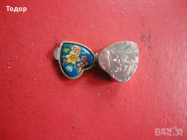 Кутийка за хапчета бижута с емайл 3, снимка 4 - Антикварни и старинни предмети - 53028085