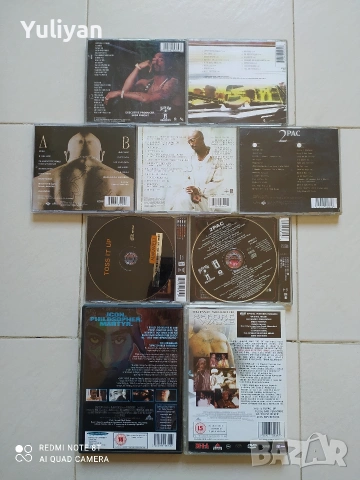 2Pac Лот Оригинални дискове/максита/ДВДта, снимка 2 - CD дискове - 53384582