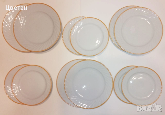 неупотребяван български сервиз 25 части, снимка 2 - Сервизи - 53590476