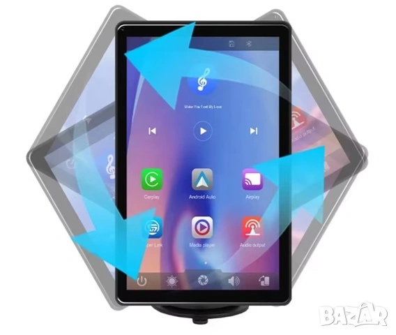 Монитор, Навигация, портативна мултимедия за кола, за автомобил с Carplay, Android Auto, 8" екран, снимка 2 - Аксесоари и консумативи - 53780799