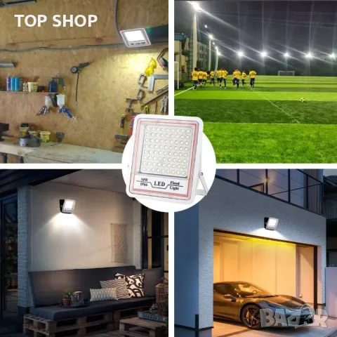 LeKaufen 50W LED прожектор 2 броя, Мрежово захранване, 5000 LM, IP66, 6000K, снимка 3 - Прожектори - 49971293