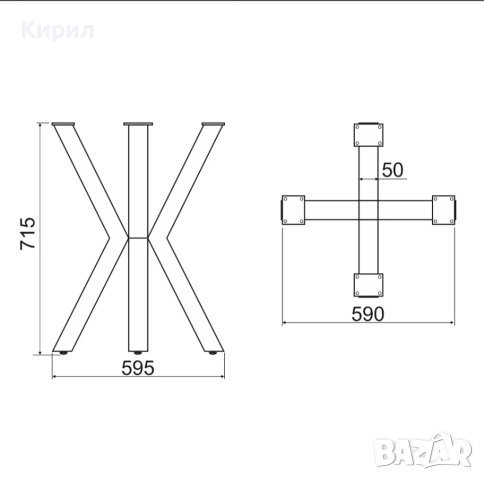 Метални крака за маса , снимка 9 - Маси - 51856164