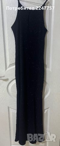 Официална дълга тъмносиня рокля, снимка 1 - Рокли - 45616081