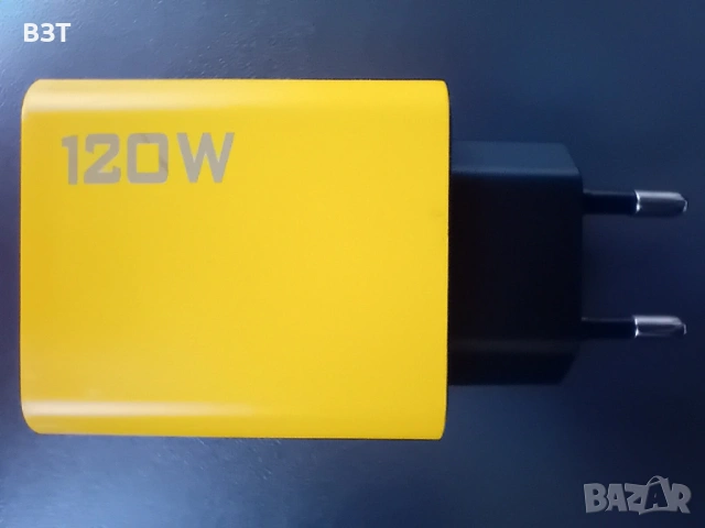 ЗАРЯДНО УСТРОЙСТВО 120W С 4 ПОРТА /2 USB-A + 2 USB-C/ ЖЪЛТО, снимка 3 - Оригинални зарядни - 53354996