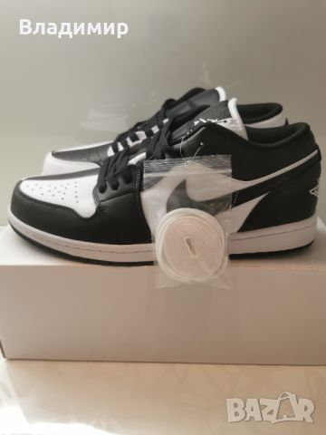 Jordan 1 Low Black/White Мъжки Обувки 40 и 45 EUR+ Кутия, снимка 3 - Маратонки - 46453933