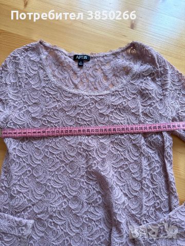 Дантелена Блуза Размер М, снимка 3 - Блузи с дълъг ръкав и пуловери - 45477946