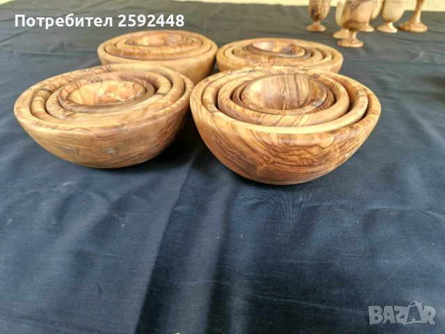 Дървени купи, чинии, чаши, дъски и плата за мезета от маслиново дърво  35 лв, снимка 9 - Прибори за хранене, готвене и сервиране - 40215946