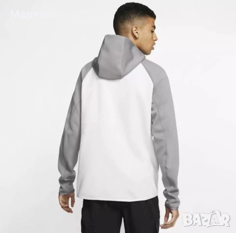 Мъжко горнище Nike Tech Fleece Grey/White - размер XL, снимка 4 - Спортни дрехи, екипи - 45880426