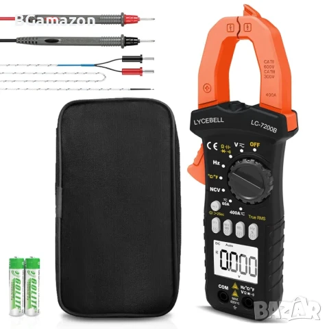 НОВИ Цифрови клещи, Ампер клещи, ръчен цифров мултиметър 7200B, Тестер за AC/DC напрежение, снимка 1