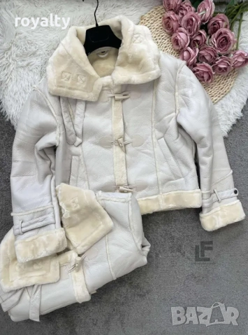 Кожено Яке LFS Sweet Winter White 9913, снимка 3 - Якета - 52837891