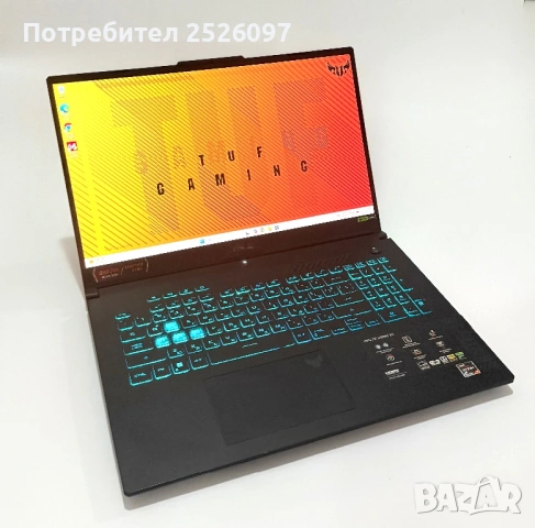 ASUS TUF A17/240Hz 2.5k 17.3”/Ryzen 7 7735HS/RTX 4060/32GB 4800MHz/1TB, снимка 2 - Лаптопи за игри - 53957958