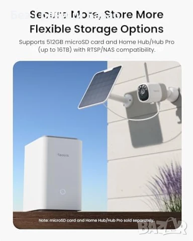 Нова 2K Безжична Камера Reolink с ColorX Нощно Виждане + Соларен Панел, снимка 8 - Други - 50636679