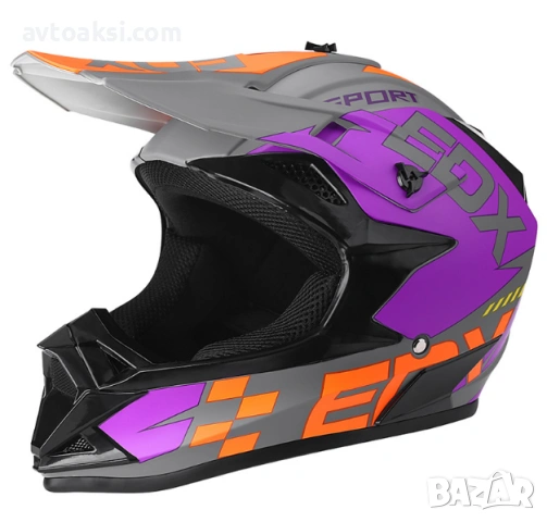 Каска Крос Мотор/Скутер/Бъги/Вело/АТВ с Очила Vemar, снимка 8 - Аксесоари и консумативи - 54122953