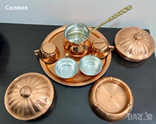 Сервиз за кафе - кована мед, снимка 2 - Сервизи - 53698168