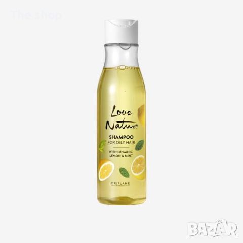Шампоан за мазна коса с органични екстракти от лимон & мента (012), снимка 1 - Продукти за коса - 46471161