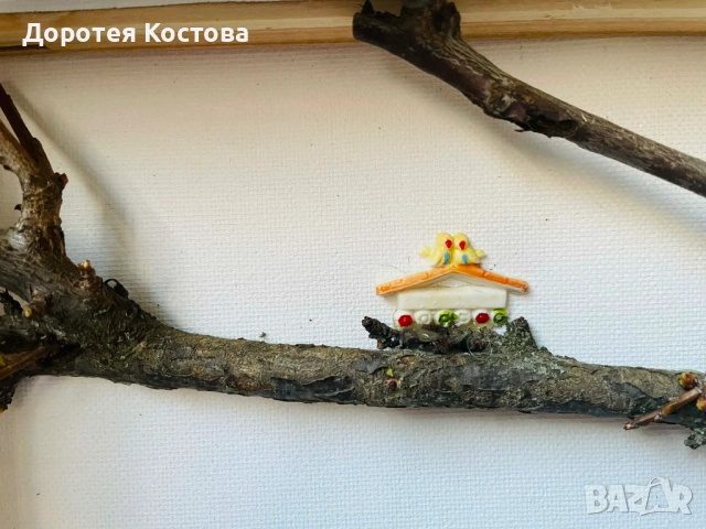 Красива картина с миниатюри , снимка 5 - Антикварни и старинни предмети - 54229551