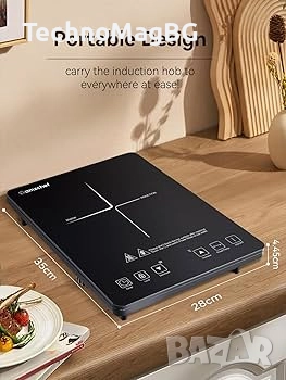 Индукционен котлкон AMZCHEF CB16-BK, 2000W, снимка 2 - Котлони - 51498920