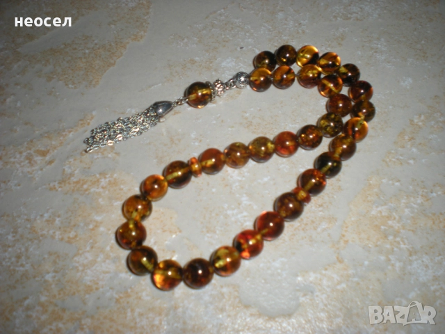 Кехлибарена броеница от балтийски кехлибар, снимка 3 - Други - 49611052