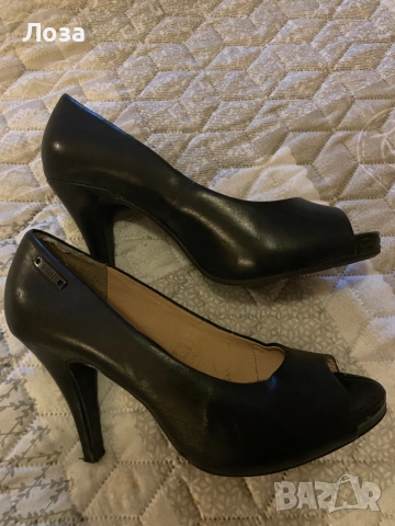 Дамски обувки естествена кожа черни