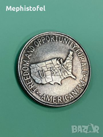 1/2 долар (Half Dollar) 1952 г, САЩ - сребърна монета, снимка 1 - Нумизматика и бонистика - 45855765
