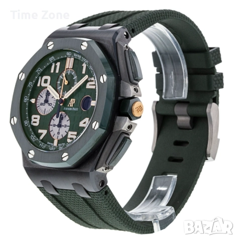 Audemars Piguet Royal Oak Offshore Chronograph 44mm Green & Black Ceramic, снимка 5 - Мъжки - 52998324