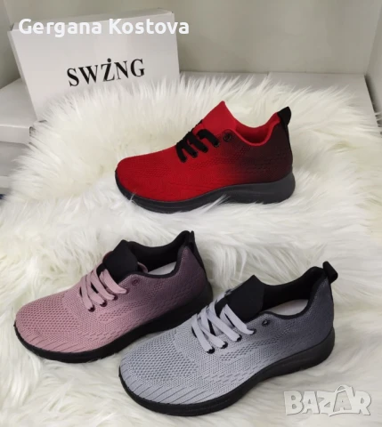 Дамски ежедневни и удобни маратонки в преливащи цветове, снимка 1