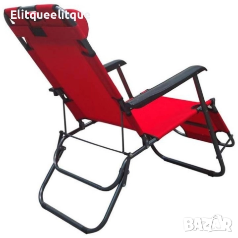 Градински сгъваем шезлонг Muhler, снимка 6 - Градински мебели, декорация  - 52183902